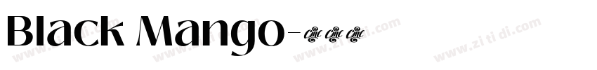 Black Mango字体转换